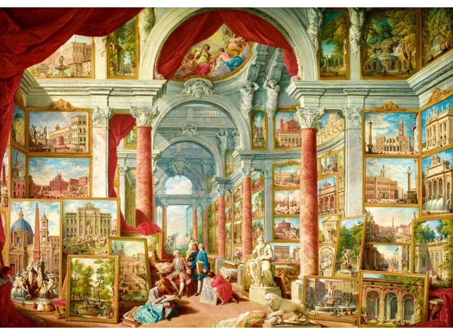 BLUEBIRD Puzzle Obrazová galéria s pohľadmi na modernú Rím 1000 dielikov