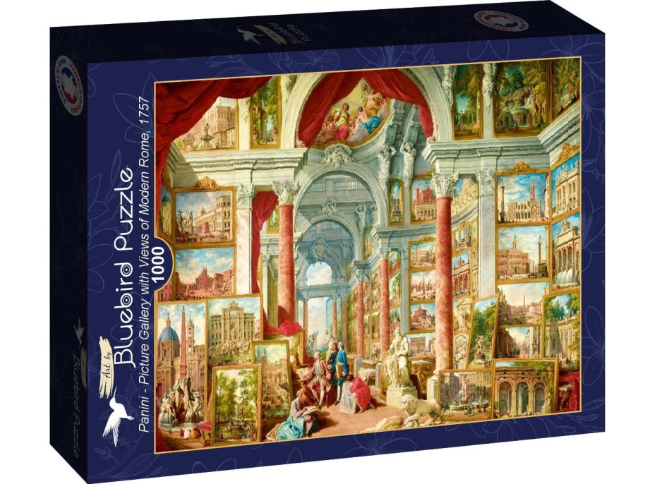 BLUEBIRD Puzzle Obrazová galéria s pohľadmi na modernú Rím 1000 dielikov