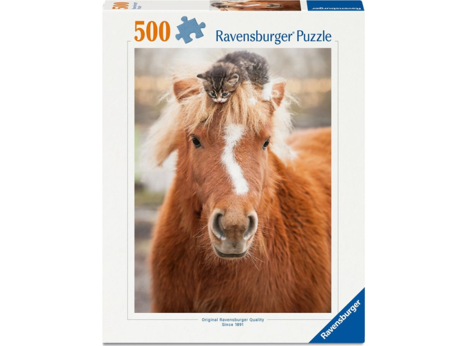 RAVENSBURGER Puzzle Poník a mačiatko 500 dielikov