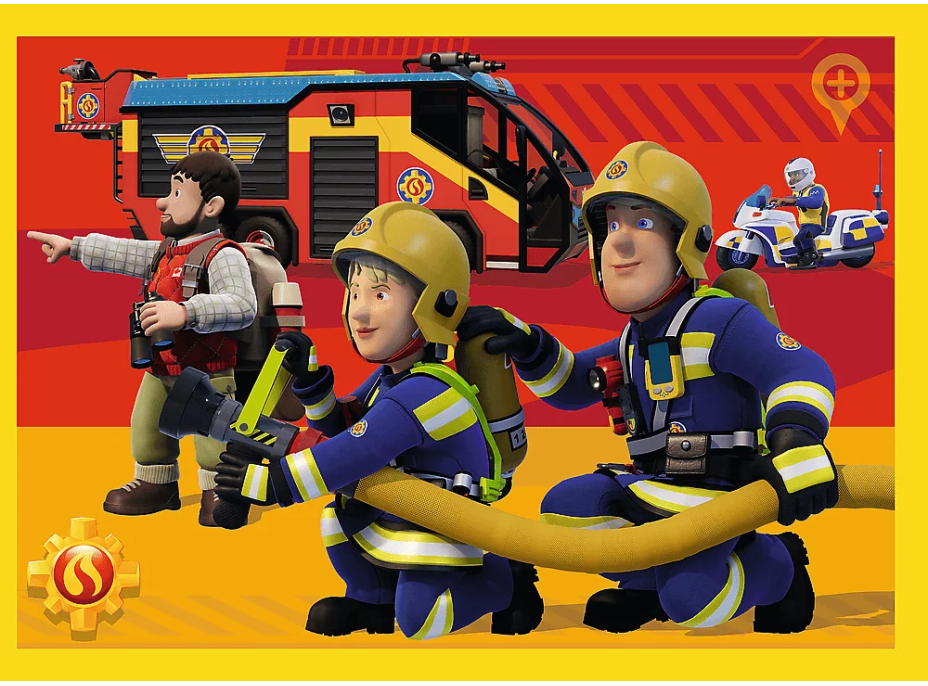 TREFL Puzzle Požiarnik Sam: Hasič na výjazde 4v1 (35,48,54,70 dielikov)