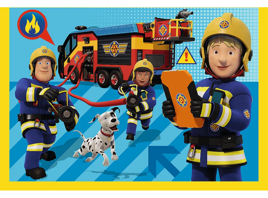 TREFL Puzzle Požiarnik Sam: Hasič na výjazde 4v1 (35,48,54,70 dielikov)