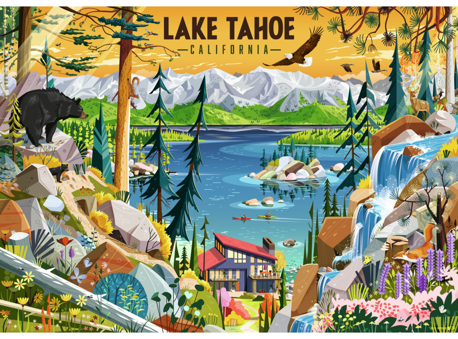 RAVENSBURGER Puzzle Priezračné jazero Tahoe 1000 dielikov