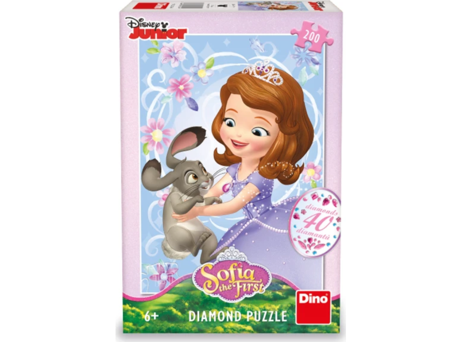 DINO Puzzle s drahokamami Sofia a zajačik 200 dielikov