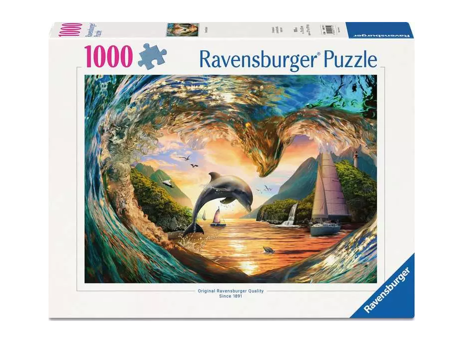 RAVENSBURGER Puzzle Srdce morských vĺn 1000 dielikov