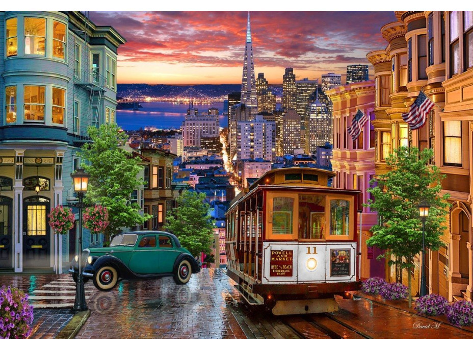 BLUEBIRD Puzzle Električka v San Franciscu 1000 dielikov