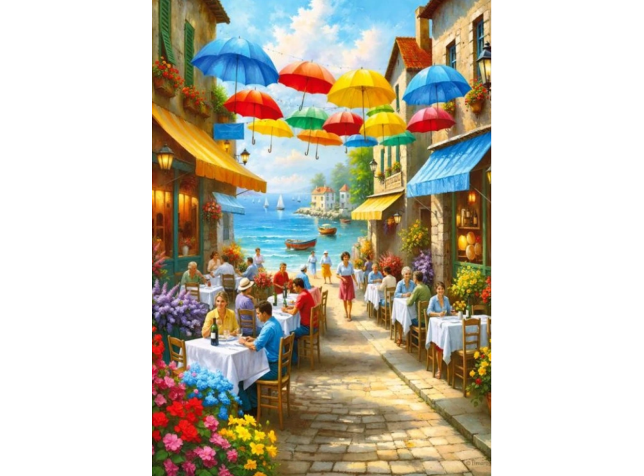 CHERRY PAZZI Puzzle Ulica s dáždnikmi 1000 dielikov