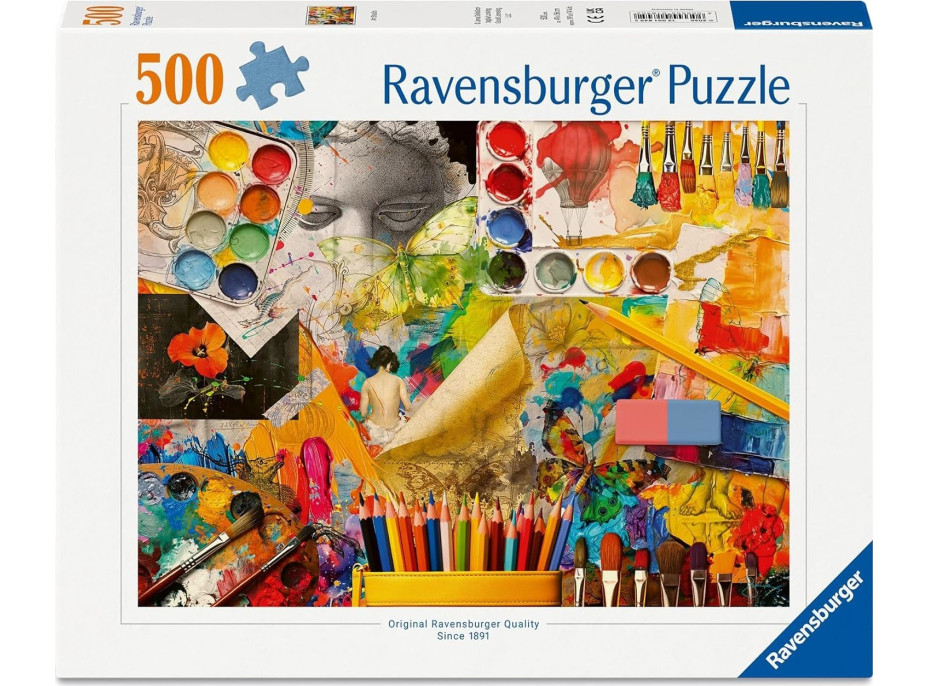 RAVENSBURGER Puzzle Umelecký ateliér 500 dielikov