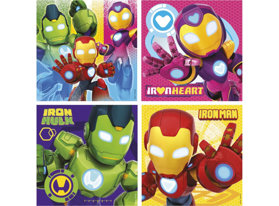 EDUCA Puzzle v kufríku Iron Man 4v1 (6,9,12,16 dielikov)