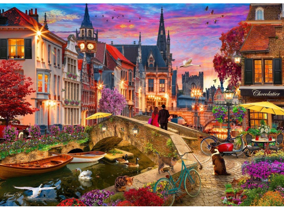 BLUEBIRD Puzzle Večer pri vodnom kanáli 1000 dielikov