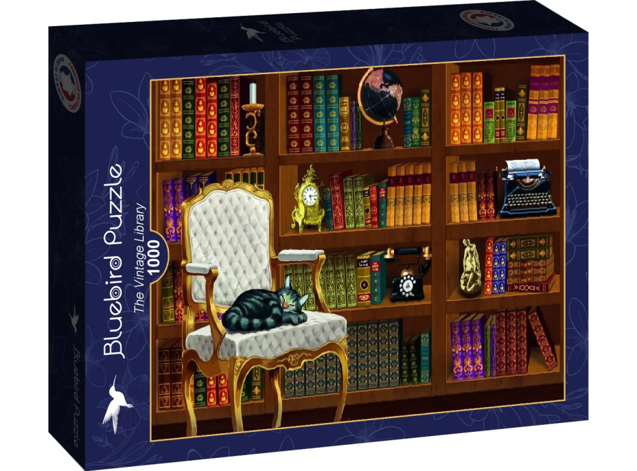 BLUEBIRD Puzzle Vintage knižnica 1000 dielikov