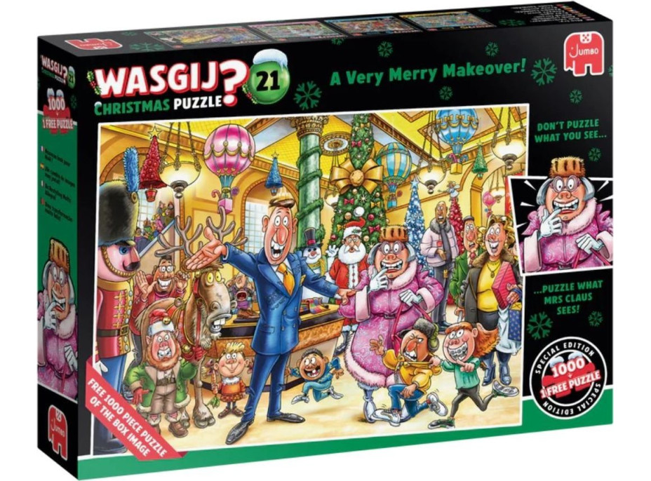 JUMBO Puzzle WASGIJ Christmas 21: Veselé vianočné premeny! 2x1000 dielikov