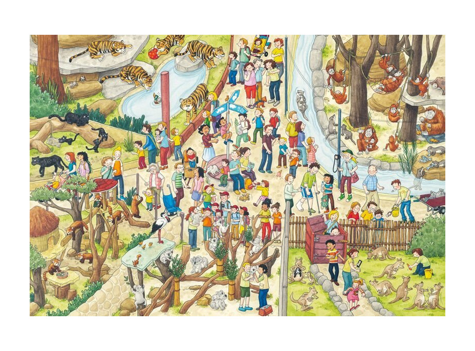 SCHMIDT Puzzle Zábava v Zoo 3x48 dielikov