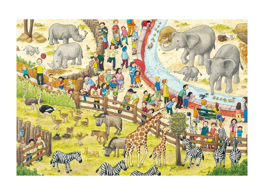 SCHMIDT Puzzle Zábava v Zoo 3x48 dielikov