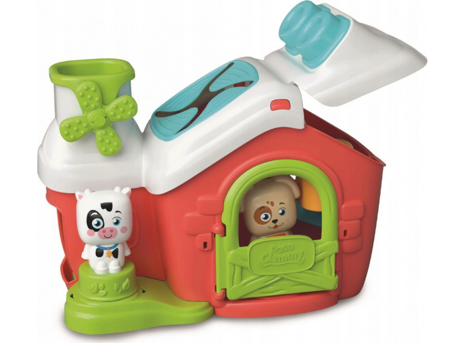 CLEMENTONI Soft Clemmy Vkladacia senzorická farma s 8 kockami