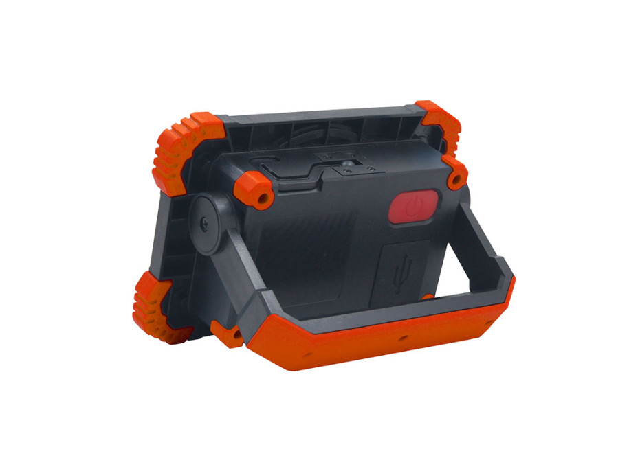 Solight LED reflektor 10W, prenosný, nabíjací, 1000lm, oranžovo-čierny