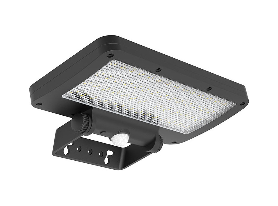 Solight LED solárne osvetlenie so senzorom, 5W, 500lm, 4000K, Li-Ion, čierna