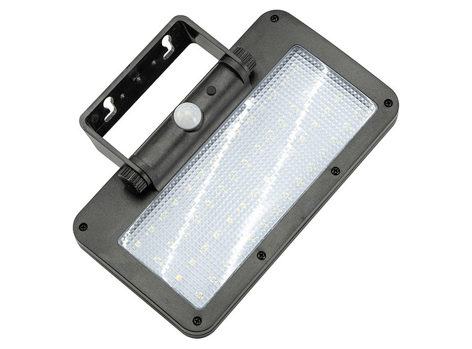 Solight LED solárne osvetlenie so senzorom, 5W, 500lm, 4000K, Li-Ion, čierna