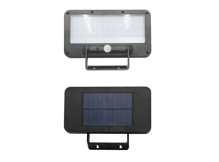 Solight LED solárne osvetlenie so senzorom, 5W, 500lm, 4000K, Li-Ion, čierna