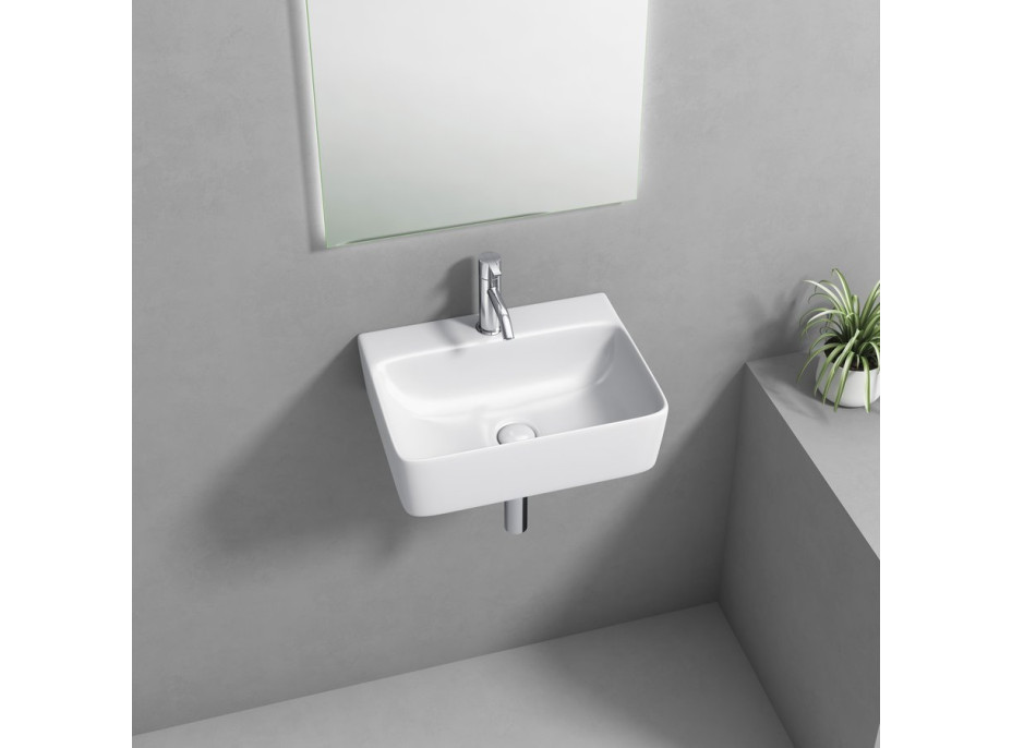 Aqualine MERCY keramické umývadlo 40x30cm, biela NP422