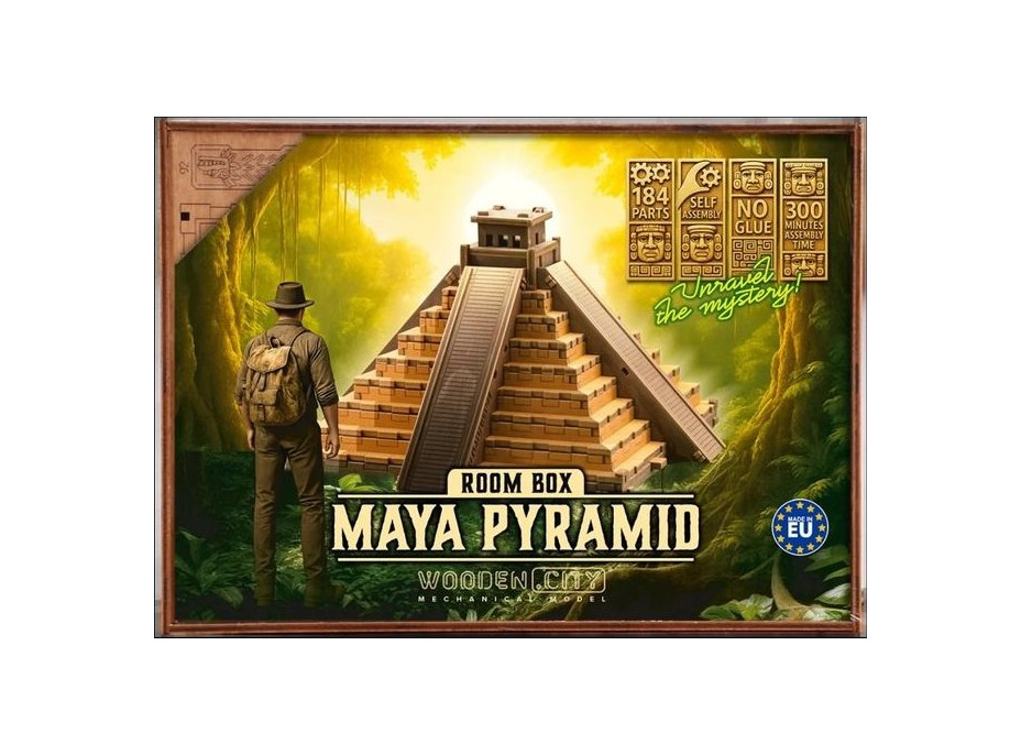 WOODEN CITY 3D drevené puzzle Escape room: Mayská pyramída 184 dielikov
