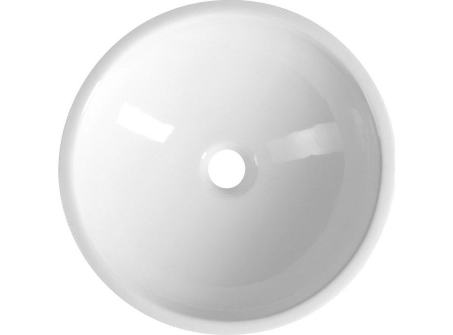 Aqualine ROLA keramické umývadlo zápustné, priemer 41cm, biela NP545