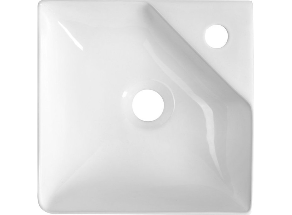 Aqualine NEXA keramické umývadlo rohové 30x30cm, biela NP436