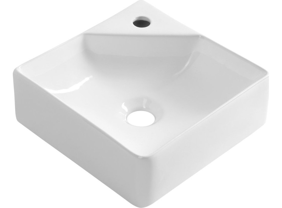 Aqualine NEXA keramické umývadlo rohové 30x30cm, biela NP436