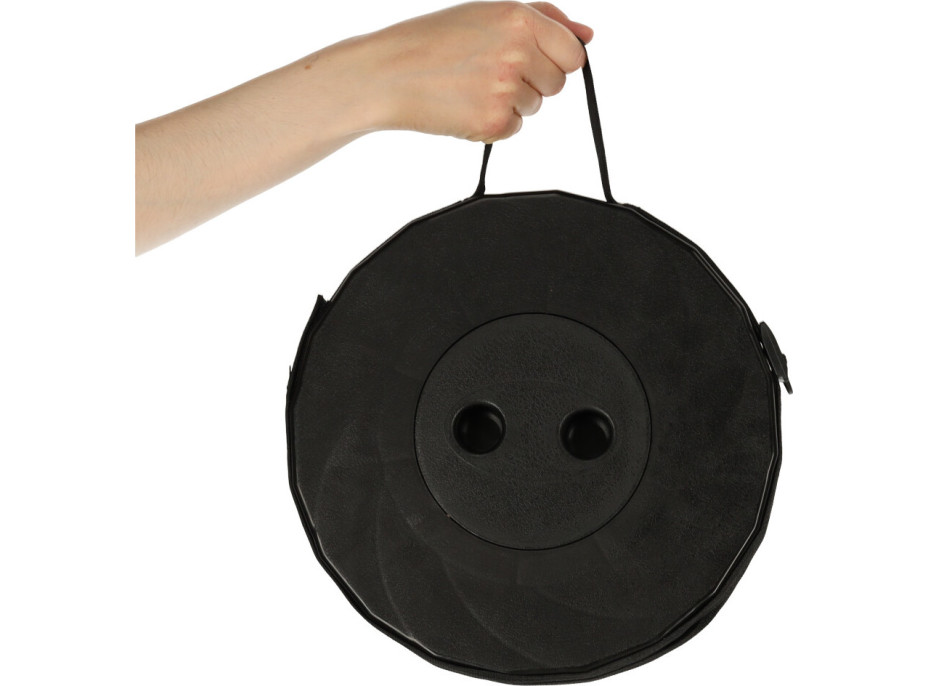 Skladacia kempingová stolička - čierna