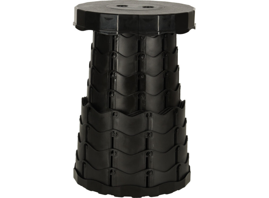 Skladacia kempingová stolička - čierna