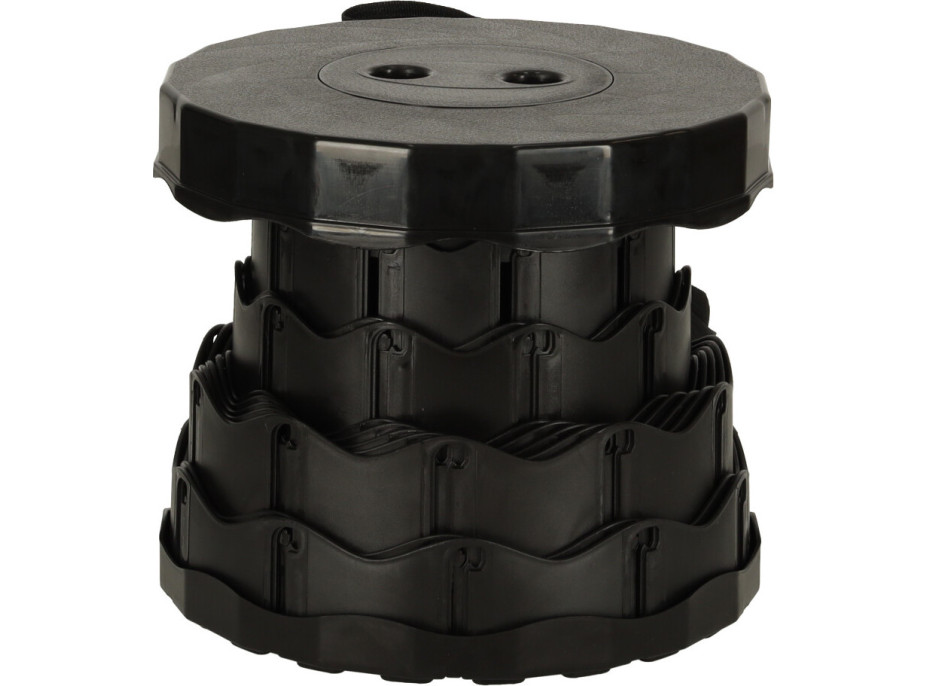 Skladacia kempingová stolička - čierna