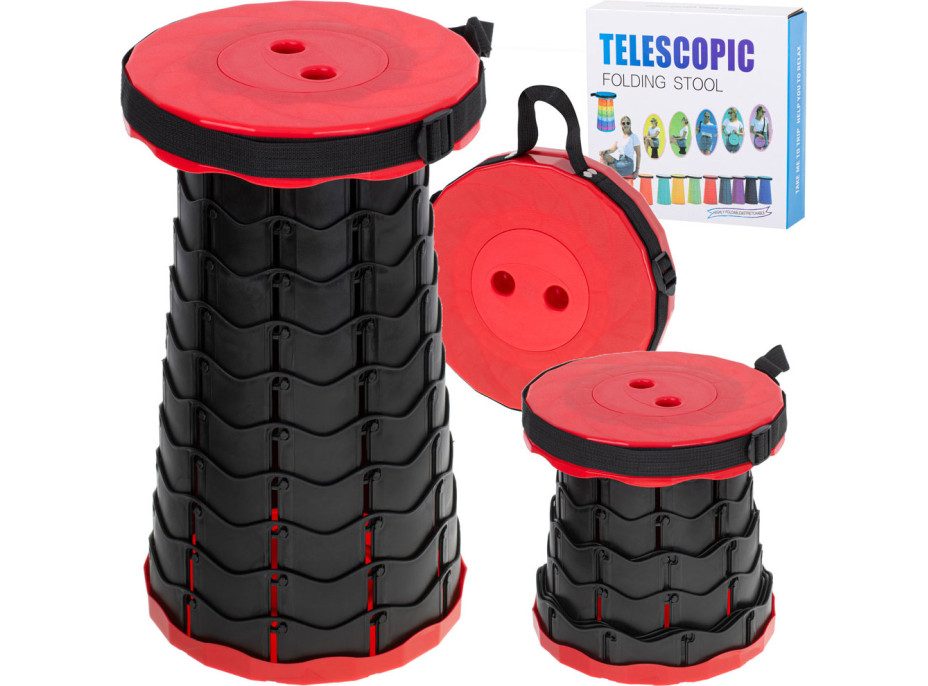 Skladacia kempingová stolička - červená