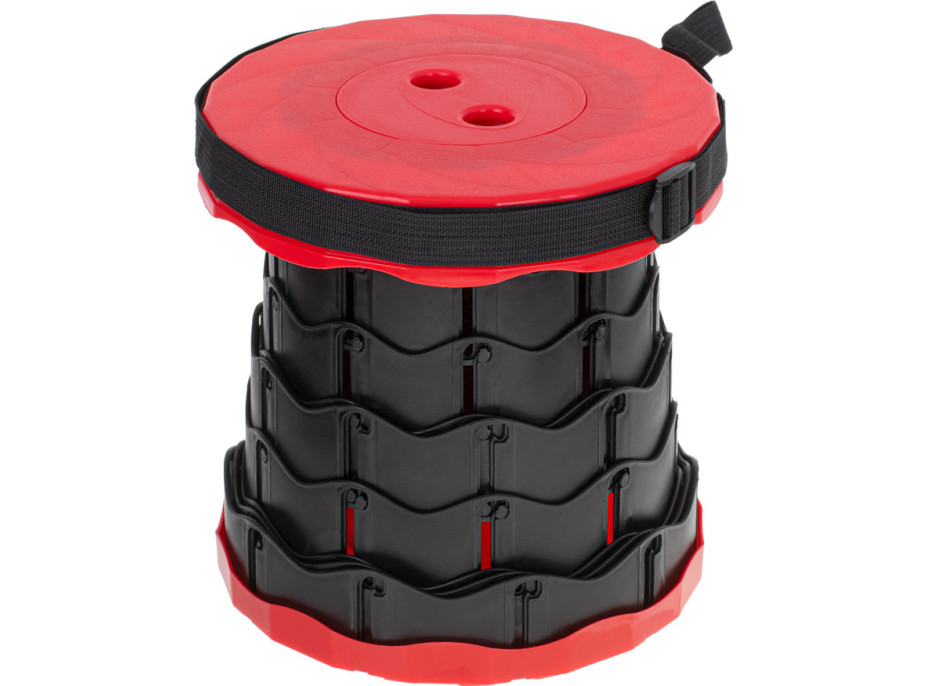 Skladacia kempingová stolička - červená