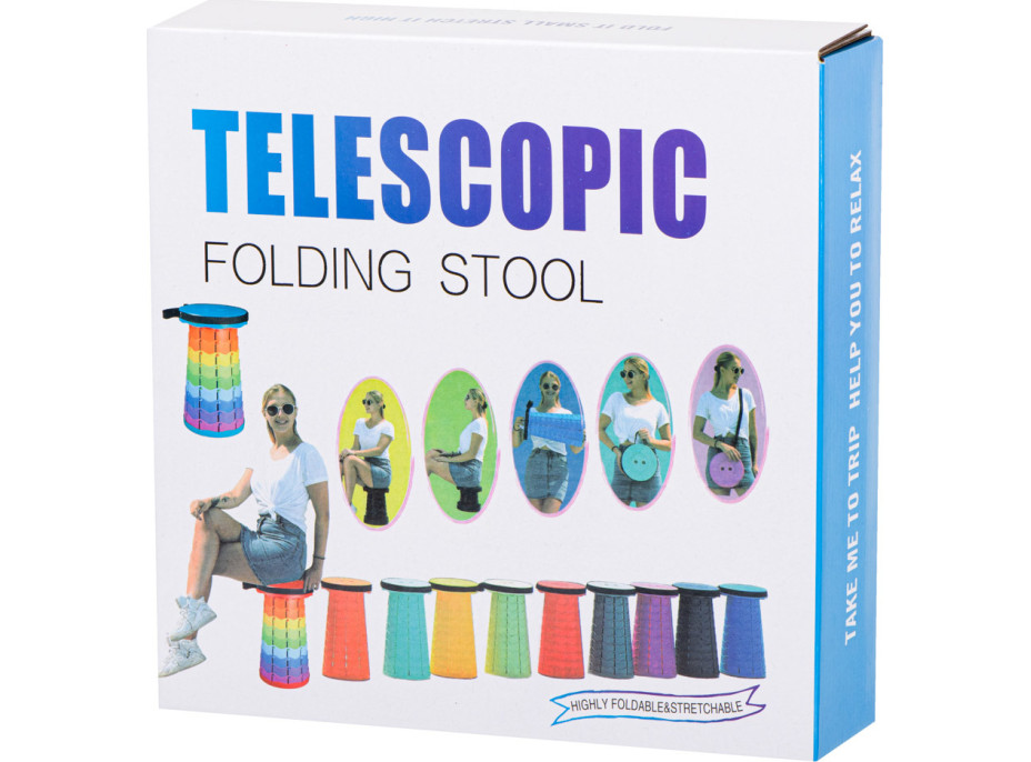 Skladacia kempingová stolička - červená