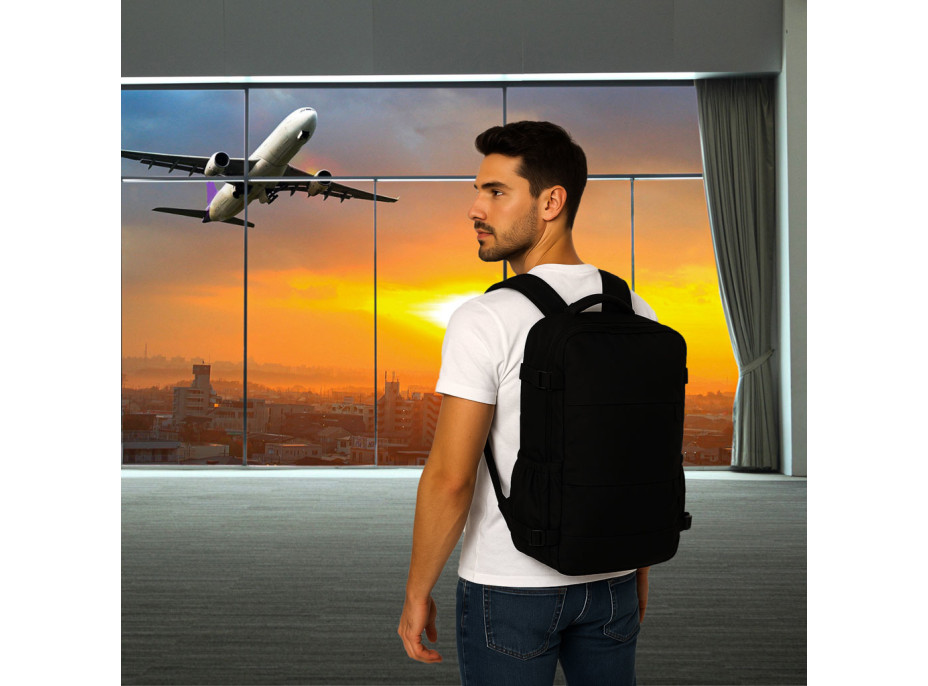 Cestovný batoh 45x30 cm - čierny