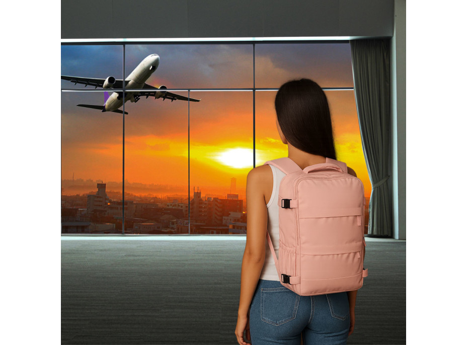 Cestovný batoh 45x30 cm - ružový