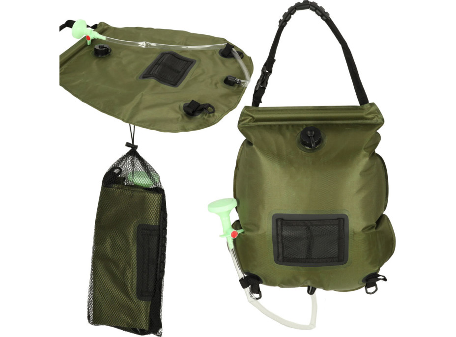 Solárna kempingová sprcha 20L XXL s teplomerom