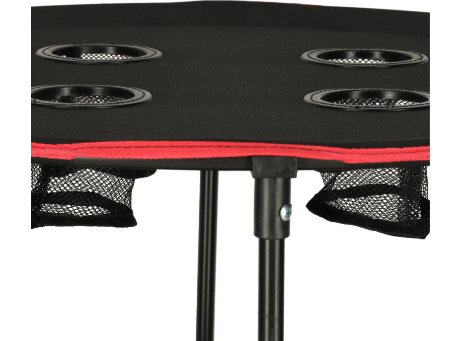 Cestovný skladací stolík 72 cm s krytom - čierny