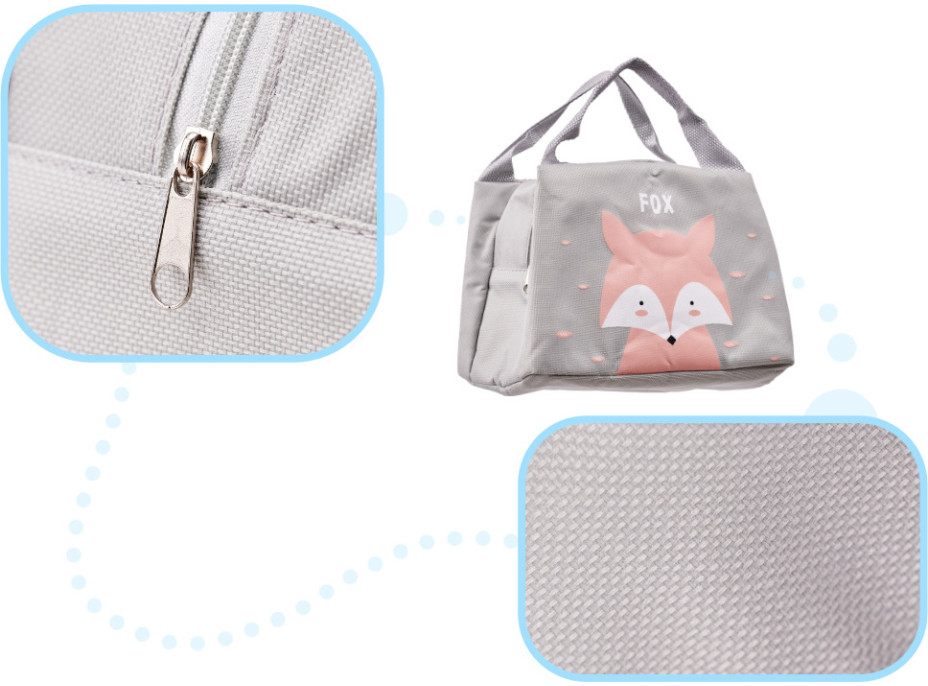 Termoizolačná taška na jedlo - šedá - Líška