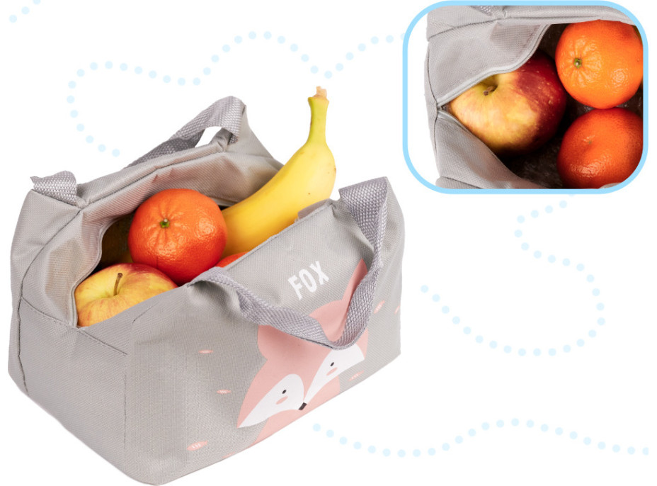 Termoizolačná taška na jedlo - šedá - Líška