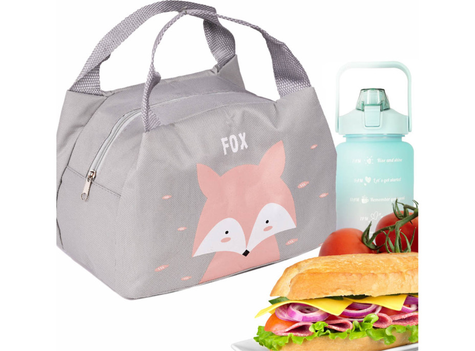 Termoizolačná taška na jedlo - šedá - Líška