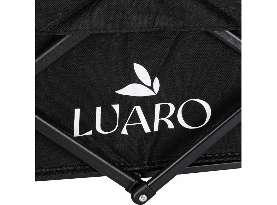 Skladací plážový prepravný vozík LUARO - čierny