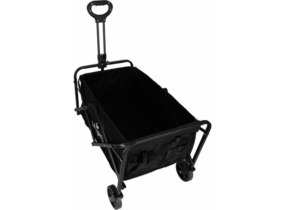 Skladací plážový prepravný vozík LUARO - čierny
