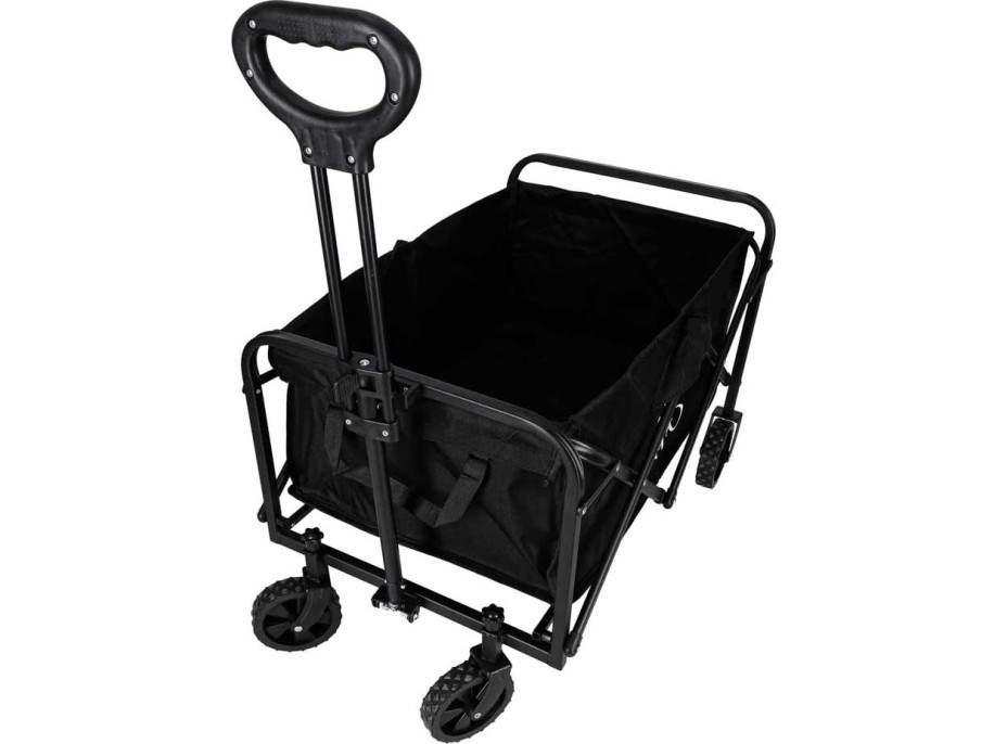 Skladací plážový prepravný vozík LUARO - čierny