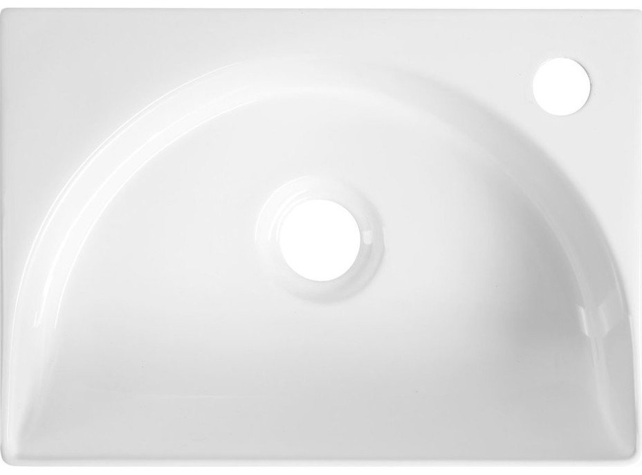 Aqualine RUBIC keramické umývadlo 34x25cm, biela NP452