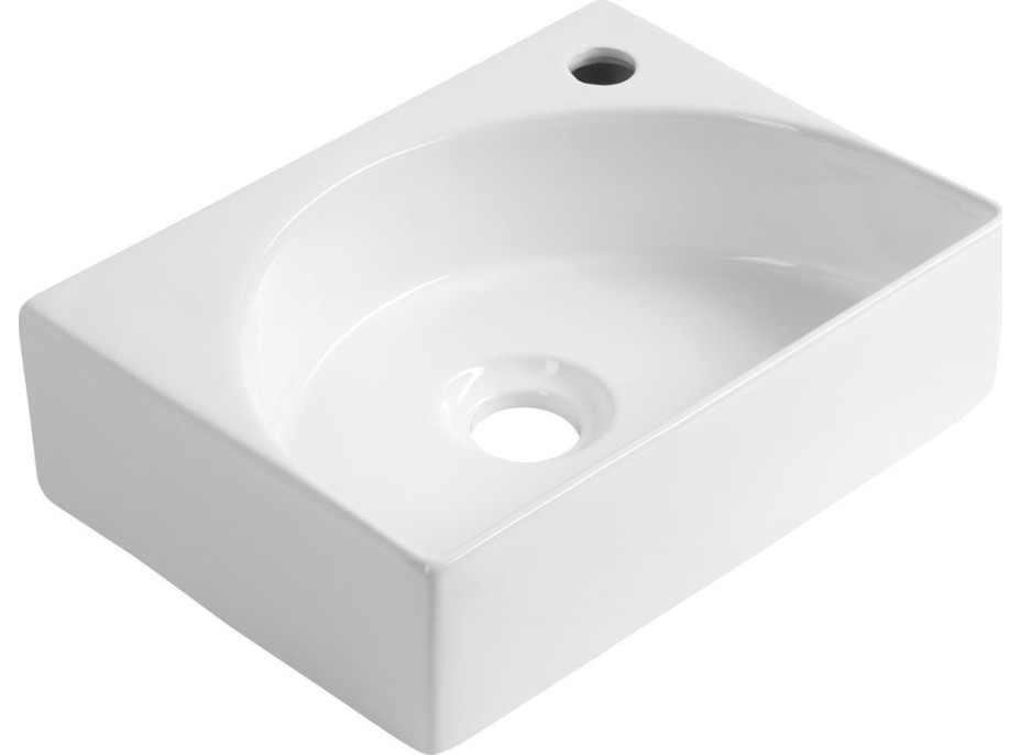 Aqualine RUBIC keramické umývadlo 34x25cm, biela NP452