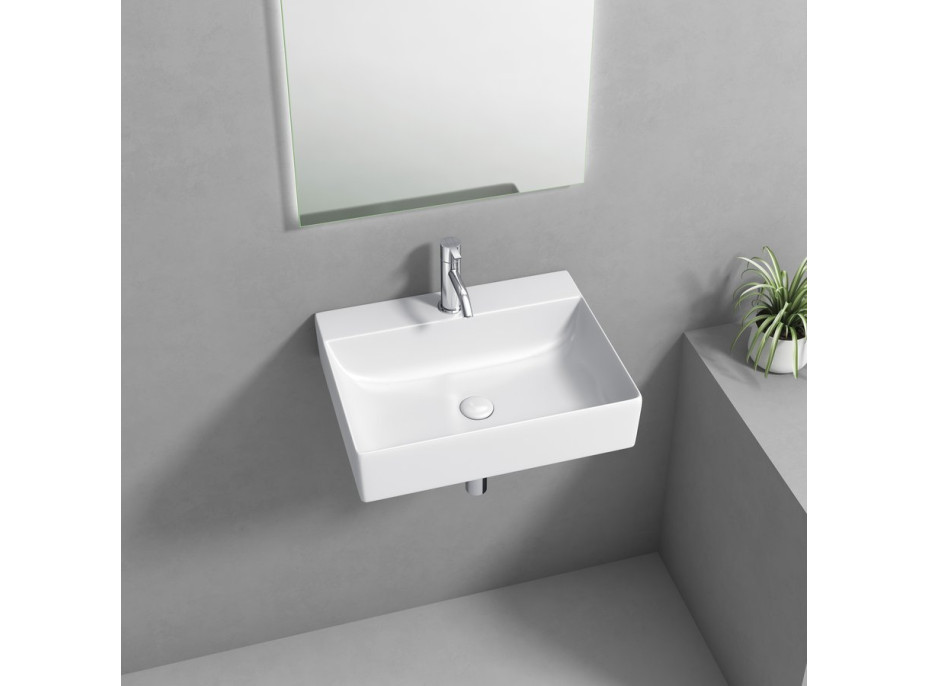 Aqualine SOYO keramické umývadlo 46x36cm, biela NP465