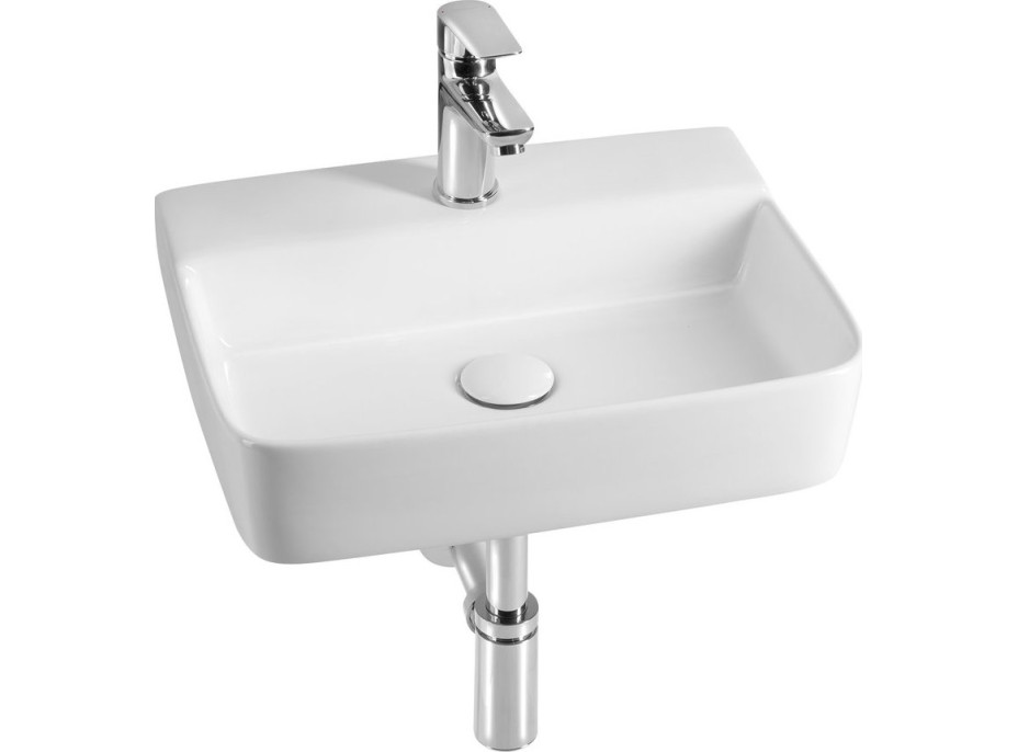 Aqualine CRISTY keramické umývadlo 45x34cm, biela NP381