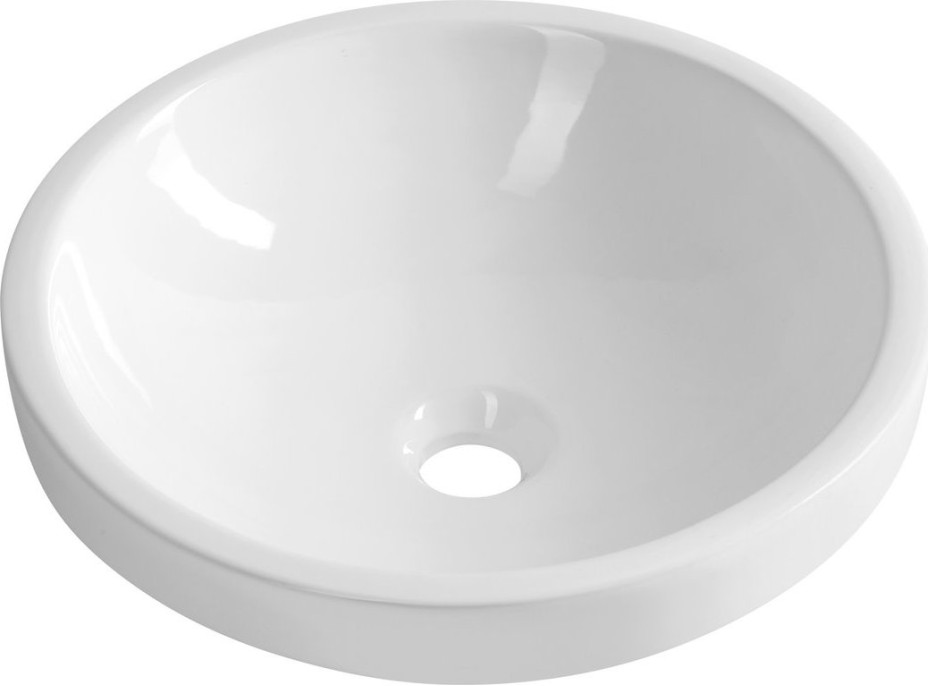 Aqualine ROLA keramické umývadlo zápustné, priemer 41cm, biela NP545