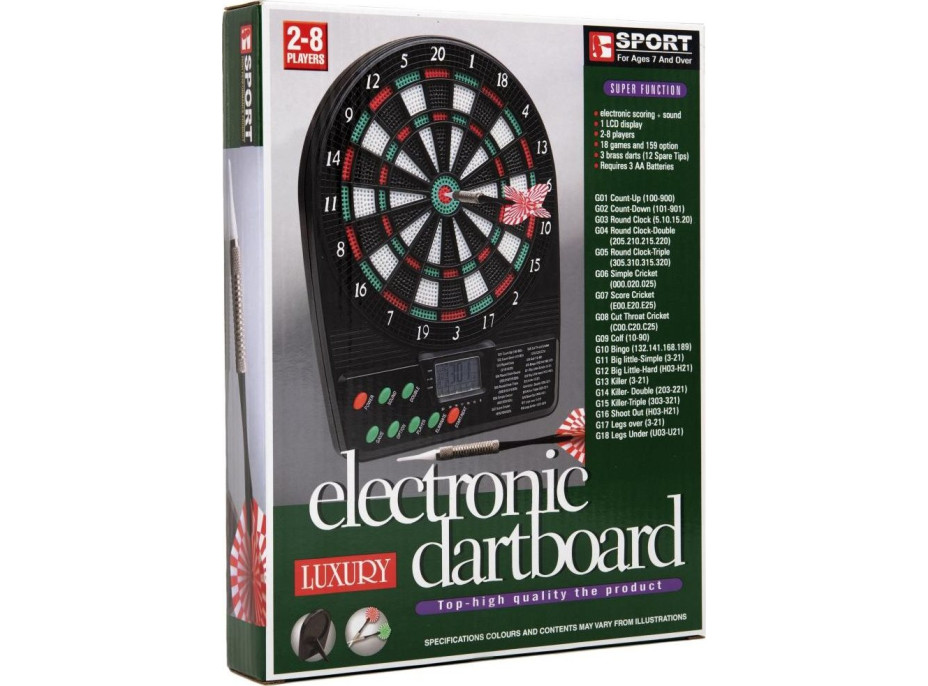 TEDDIES Elektronický terč so šípkami 26 cm