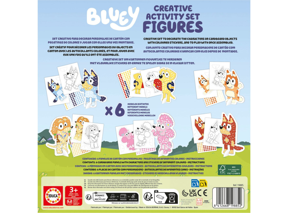 EDUCA Kreatívna sada so šablónami Bluey